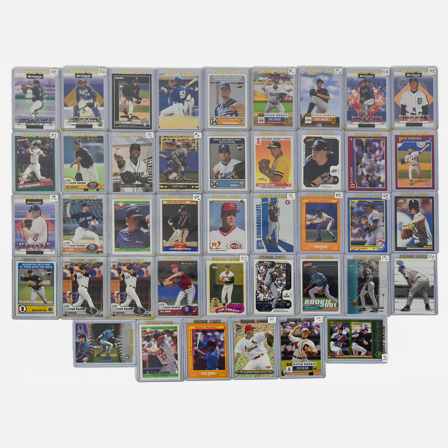 42 MLB Contemporary and Retro Rookie Baseball Cards