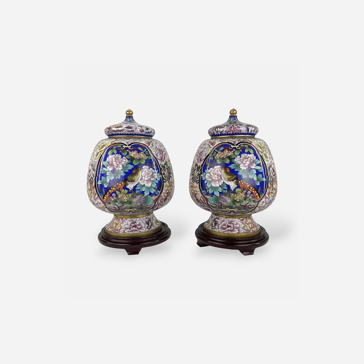 Asian Cloisonne Urns