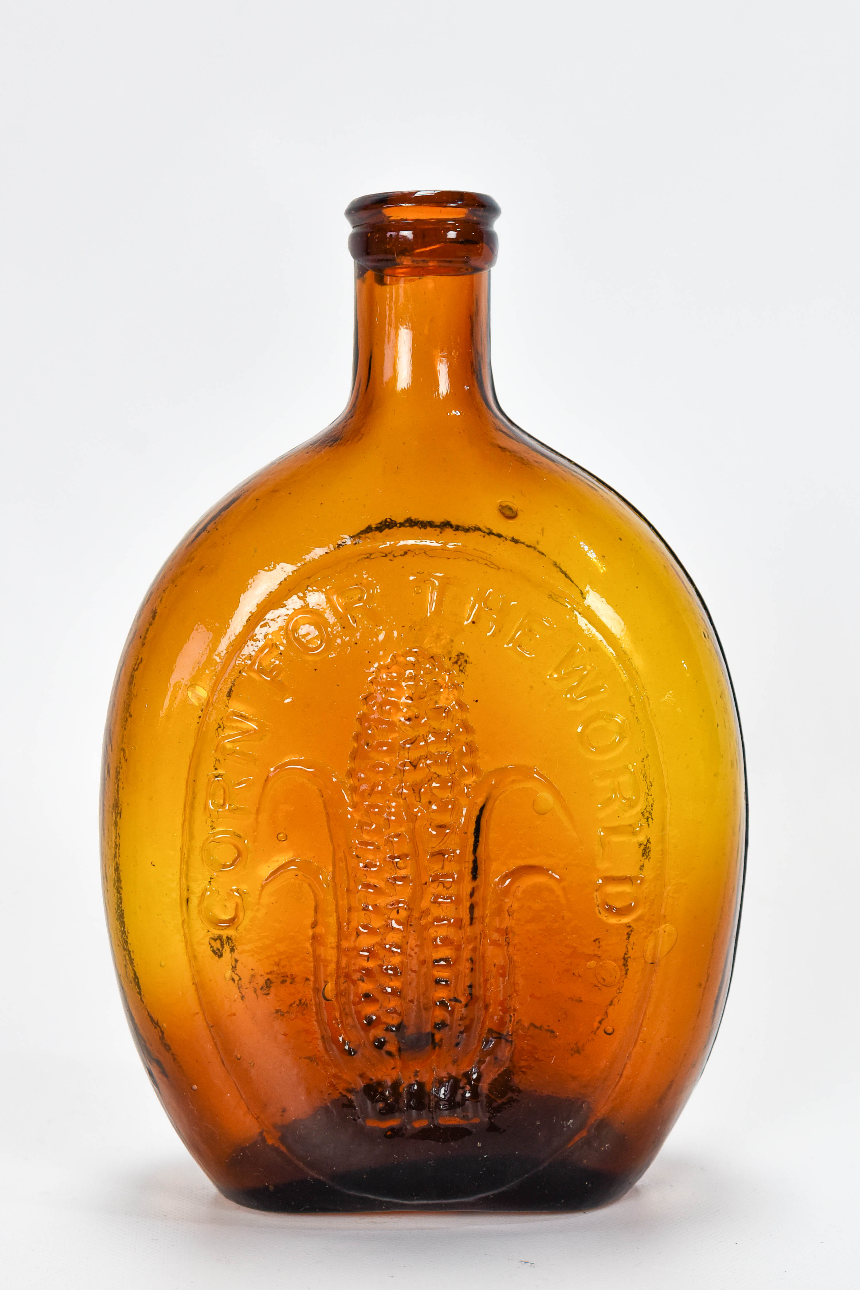 Amber Corn for the World Quart Historical Flask