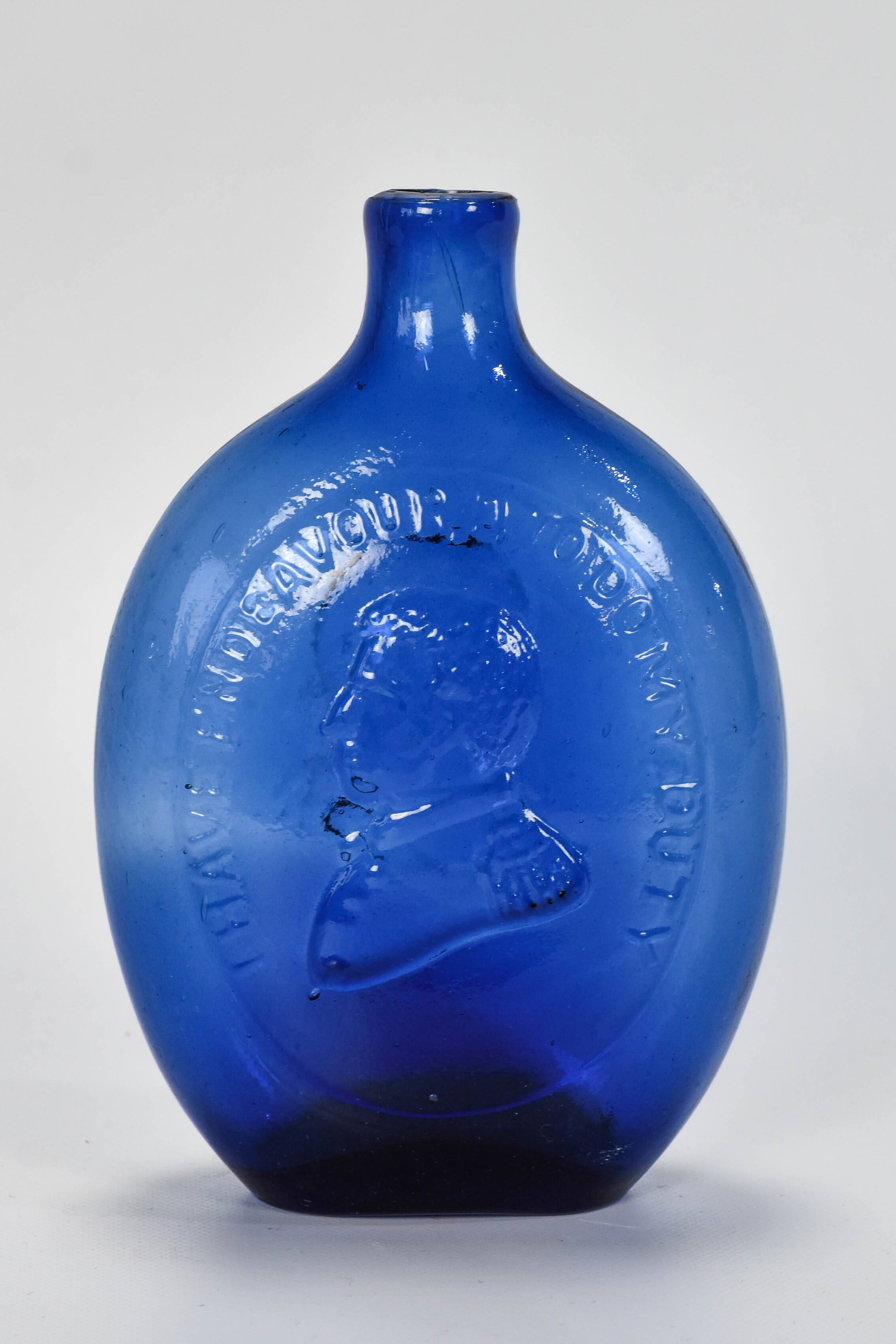 Deep Blue Washington Taylor Portrait Pint Flask