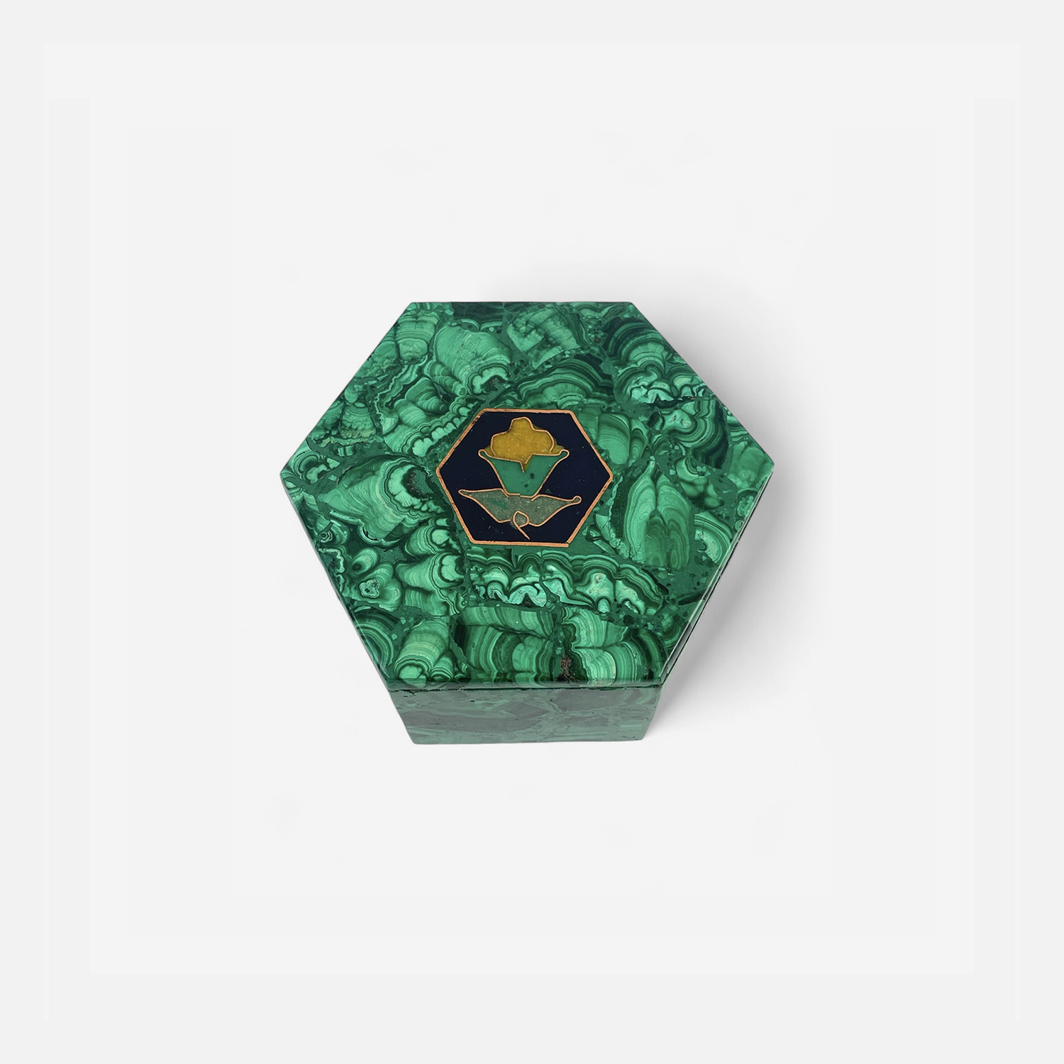 Vintage Malachite Inlaid Box