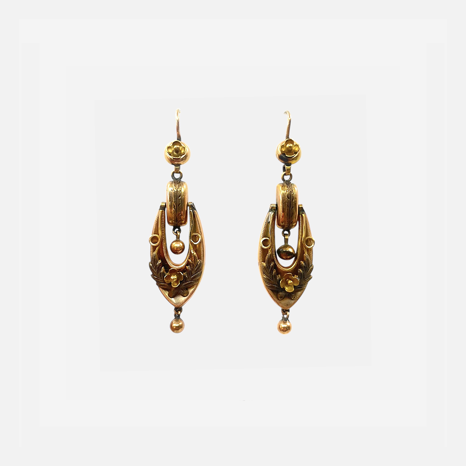 Fine Gold  Drop Dangle Earrings